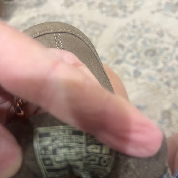 Earth Origins Nubuck Adjustable Slip-Ons - Paisley Mushroom 9-1/2 Medium - Picture 3 of 5